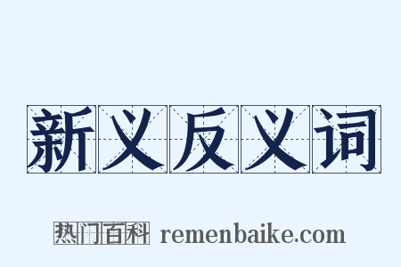 新义反义词是什么意思的图片